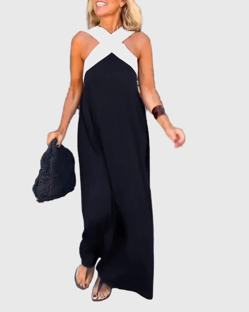 Elena | Robe Maxi Fluide Élégante